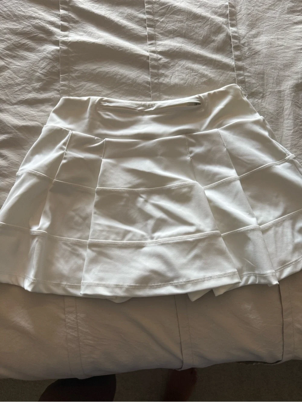 Amazon White Tiered Circle Skater Skirt